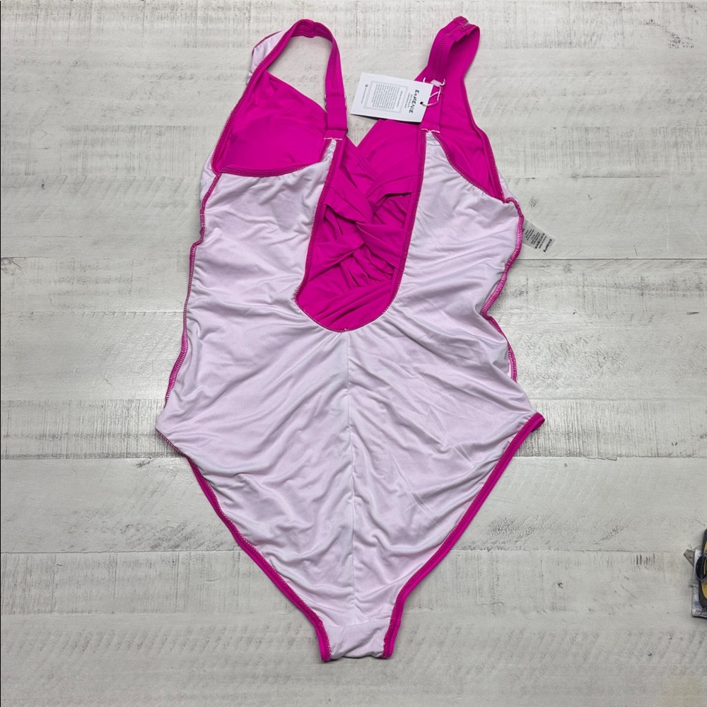 Eomenie Tummy Control Bathing Suit V Neck Swim Suit Ruched Criss Cross Swimwear - Picture 8 of 13
